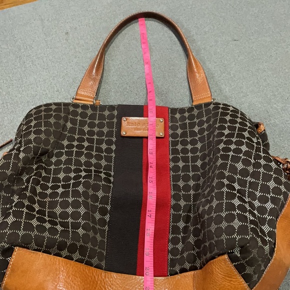 Kate Spade Brown Jacquard Red & Brown Bag - Picture 13 of 16